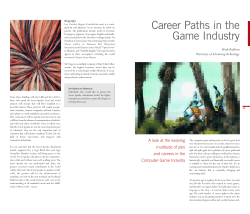 Career Paths in the Game Industry