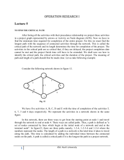 OPERATION RESEARCH I