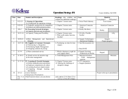 Course syllabus - Production and Operations Management Society