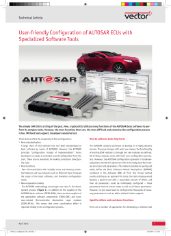 User-friendly Configuration of AUTOSAR ECUs with