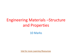 Engineering Materials *Structure and Properties
