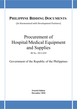 Philippine Bidding Documents