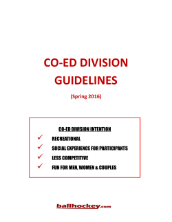 co-ed division guidelines