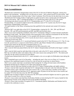 Team Accomplishments