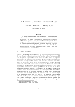 On Semantic Games for Lukasiewicz Logic