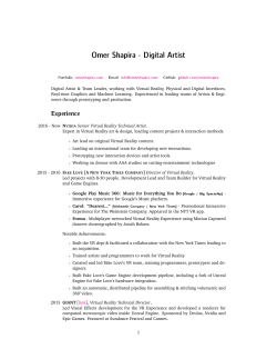 CV - Omer Shapira