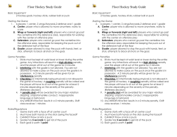 Floor Hockey Study Guide Basic Equipment 2 hockey goals, hockey