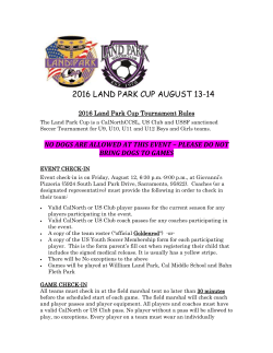 LP Cup Rules - Land Park Soccer Club