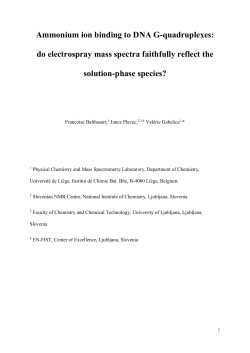 Ammonium ion binding to DNA G-quadruplexes: do - HAL