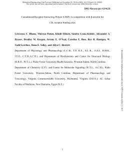 1 Cannabinoid Receptor Interacting Protein (CRIP) 1a competition