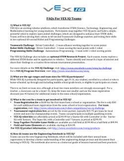 FAQs For VEX IQ Teams