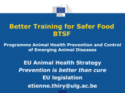 Better Training for Safer Food BTSF