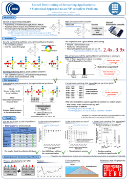 Kernel Partitioning of Streaming Applications: A