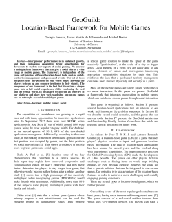GeoGuild: Location-Based Framework for Mobile Games