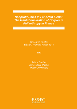 Nonprofit Roles in For-profit Firms: The Institutionalization