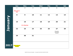 2016 Monthly Calendar