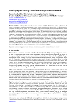 Developing and Testing a Mobile Learning Games Framework