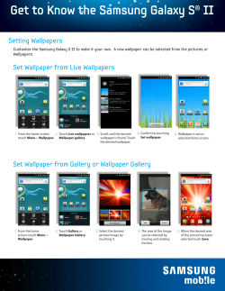 Setting Wallpapers Set Wallpaper from Live