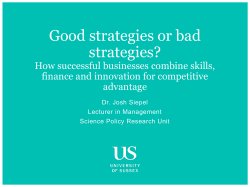 Good Strategies or Bad Strategies