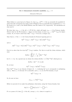 For 4k dimensional orientable manifolds, w What follows is a proof