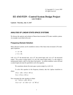 analysis of linear state