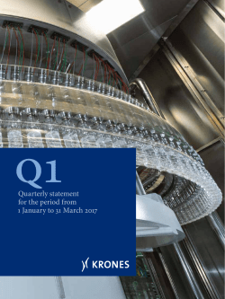 Quarterly statement Q1 2017