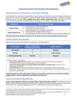Evaluating Teachers with Extended Leaves/Absences