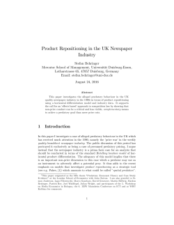 Product Repositioning in the UK Newspaper