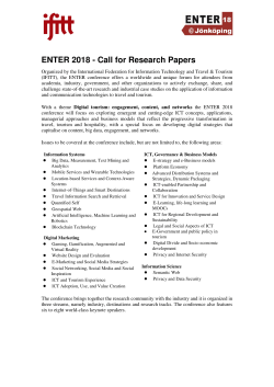 ENTER 2018 - Call for Research Papers