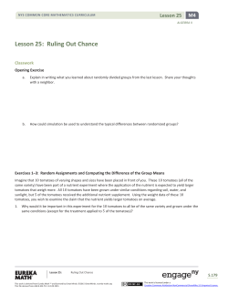 Algebra II Module 4, Topic D, Lesson 25: Student Version