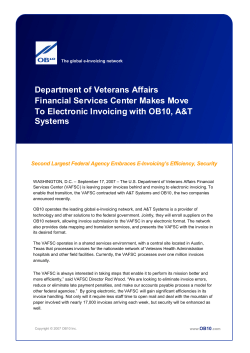 Department of Veterans Affairs Financial Services Center Makes