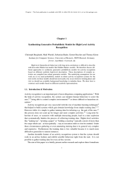 Chapter 1 Synthesising Generative Probabilistic Models for