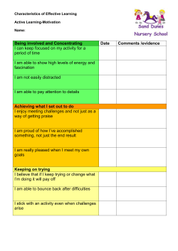 Characteristics of Effective Learning