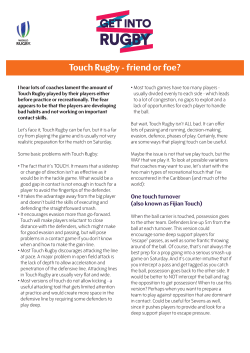 Touch Rugby - World Rugby Passport