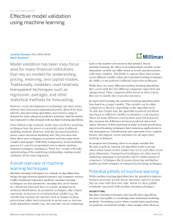 Effective model validation using machine learning