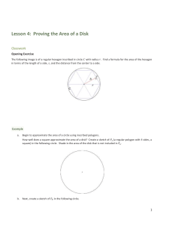 Lesson 4: Proving the Area of a Disk