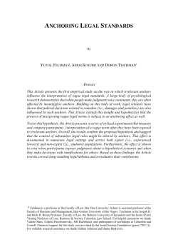 Anchoring - The Center for Empirical Studies of Decision Making