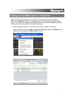 Setting Up the OMNI Control in Traktor Pro