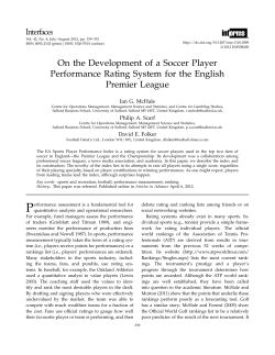 On the Development of a Soccer Player