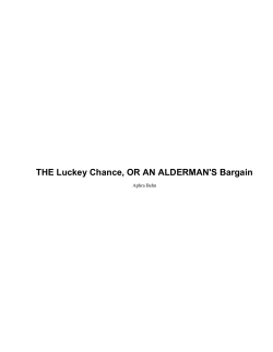 THE Luckey Chance, OR AN ALDERMAN`S Bargain