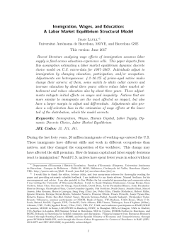 Immigration, Wages, and Education: A Labor Market Equilibrium