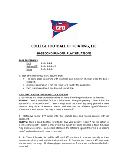 college football officiating, llc 10-second runoff: play