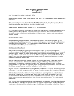 Board Meeting Minutes 1/18/17