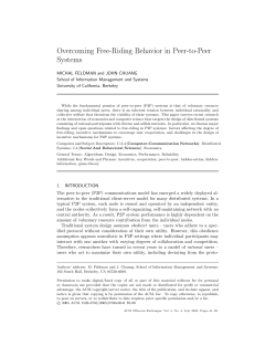 Overcoming Free-Riding Behavior in Peer-to-Peer