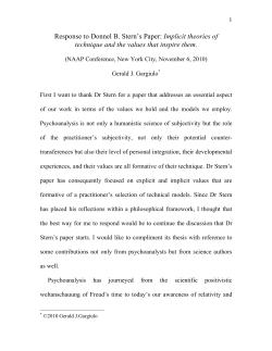 Response to Donnel B. Stern