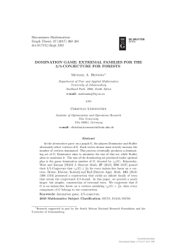 domination game: extremal families for the 3/5