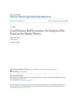 Good Finance, Bad Economics: An Analysis of the Fraud on the