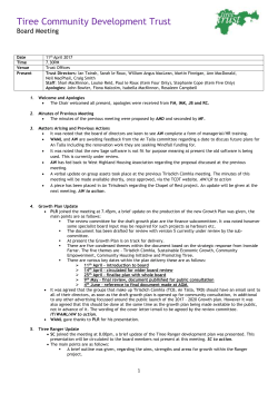 Minutes of Directors Meeting April 2017