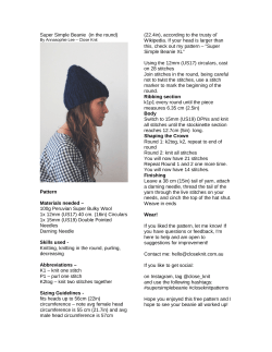 Super Simple Beanie (in the round) Pattern Materials needed
