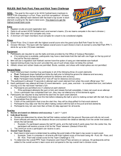 RULES: Ball Park Punt, Pass and Kick Team Challenge